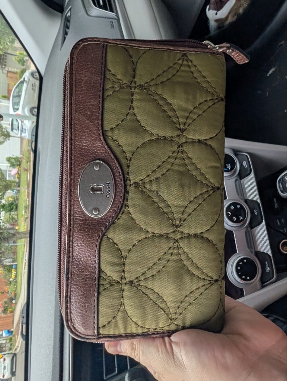 FOSSIL Key-Per Olive Wallet